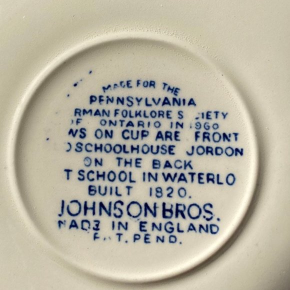 Johnson Bros Ironstone Coffee Cup made for the Pennsylvania German Folklore ON - Picture 4 of 4